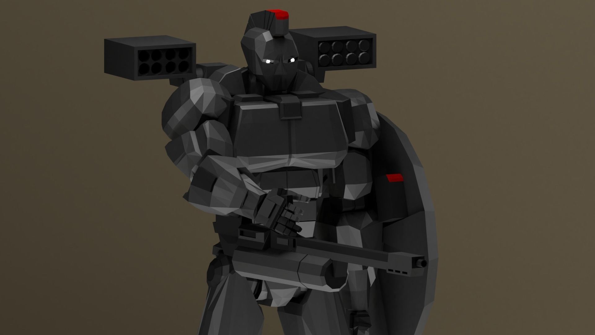 Spartan Class Mech Unit-01 Sator Low-poly 3D model_7