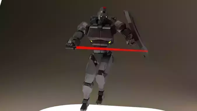 Spartan Class Mech Unit-01 Sator Low-poly 3D model