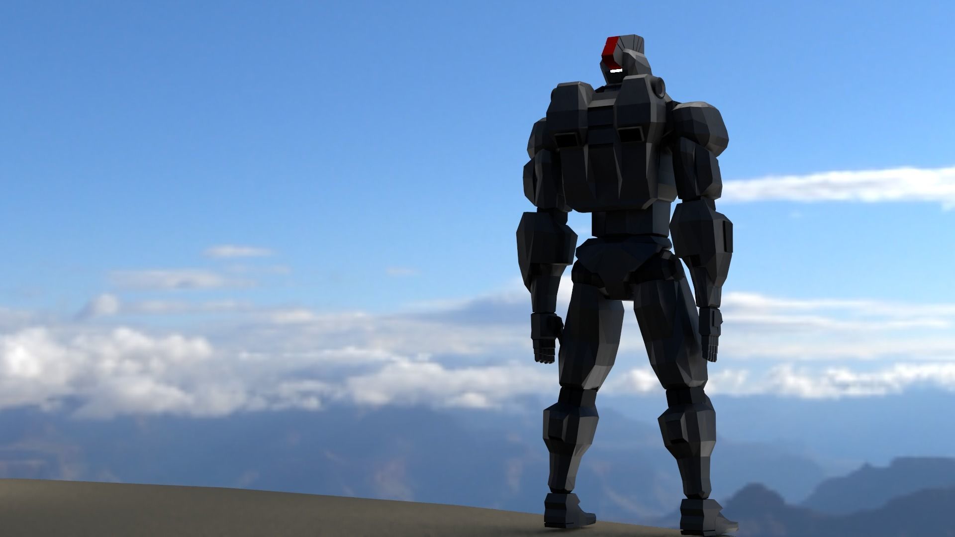 Spartan Class Mech Unit-01 Sator Low-poly 3D model_13