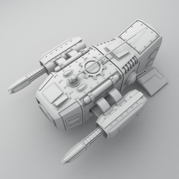 medium sentry drone 3D model_1