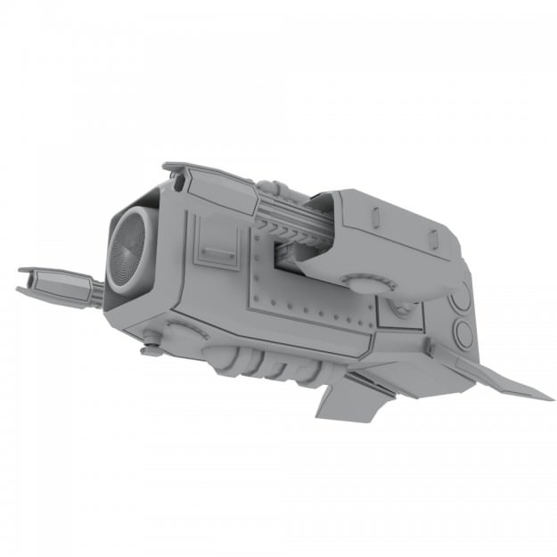 medium sentry drone 3D model_7