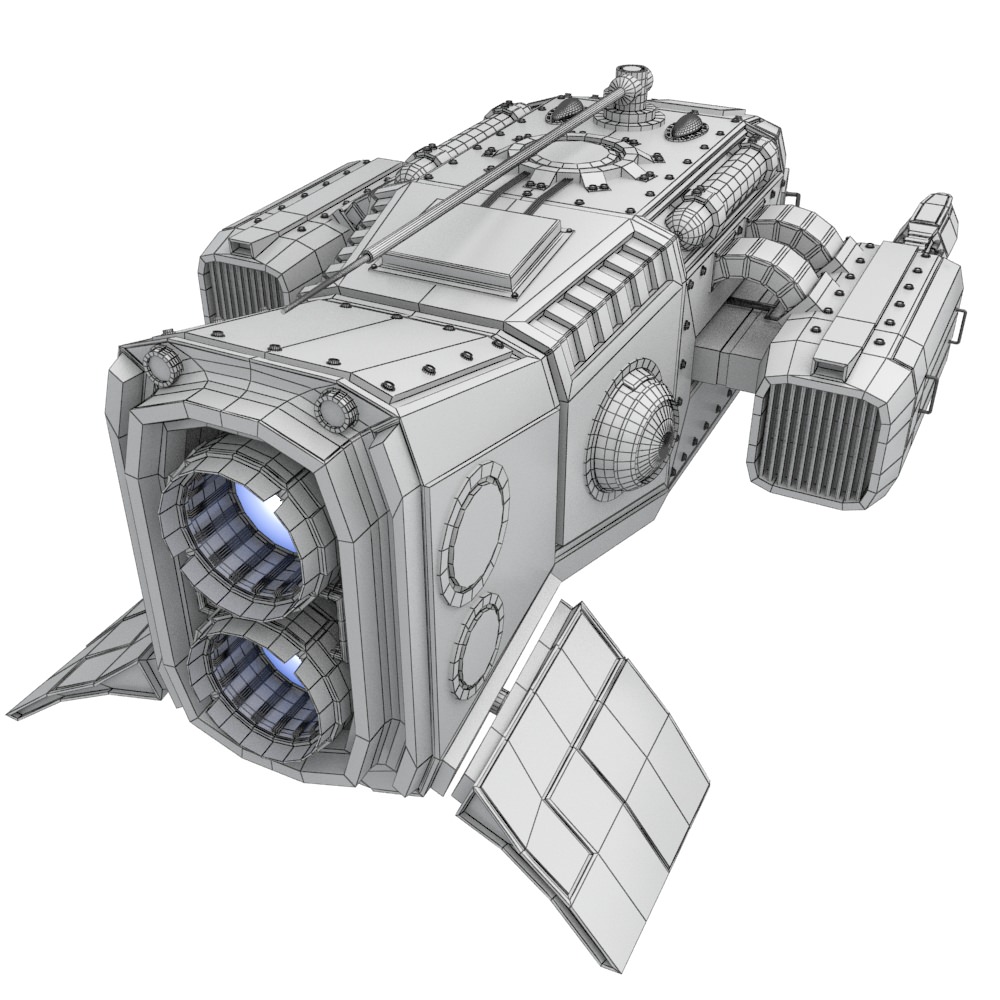 medium sentry drone 3D model_11