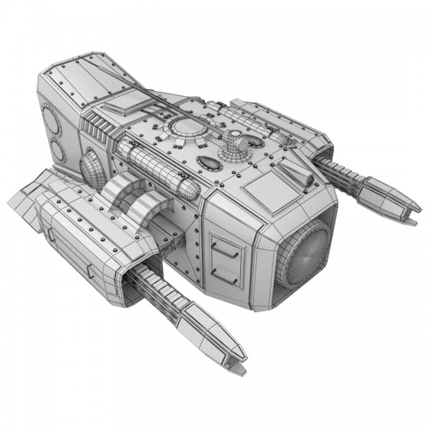 medium sentry drone 3D model_9