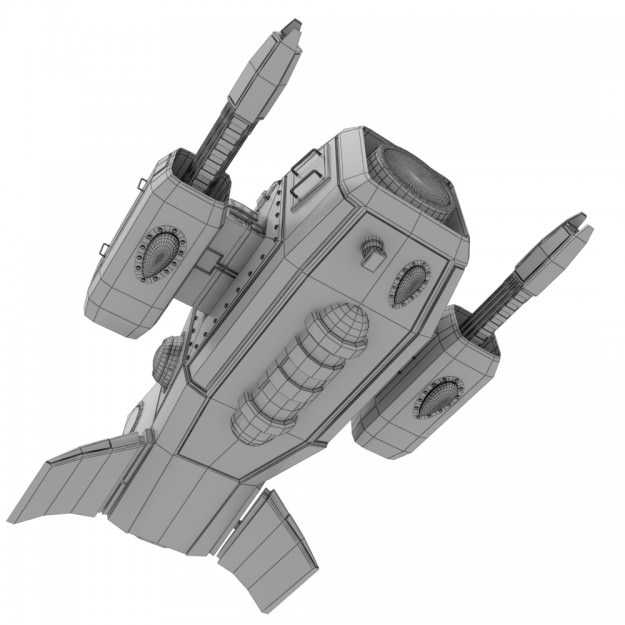 medium sentry drone 3D model_10