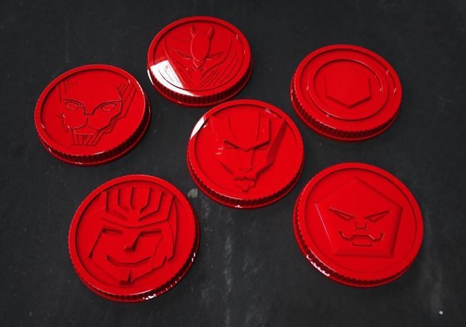 LOST GALAXY POWER RANGERS COINS 3D print model