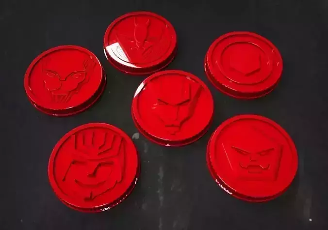 LOST GALAXY POWER RANGERS COINS 3D print model