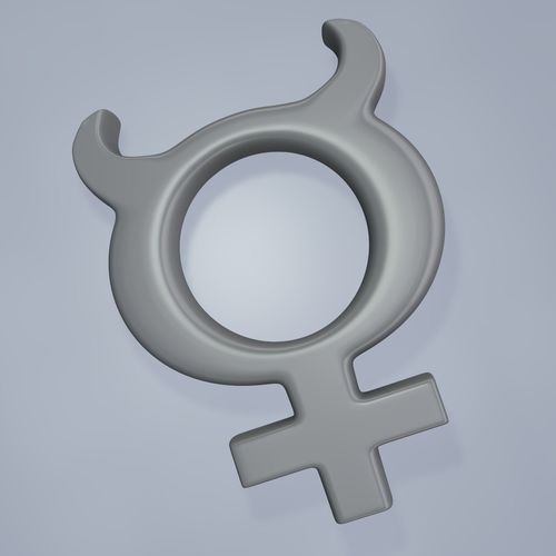 symbol of the feminine 3D print model