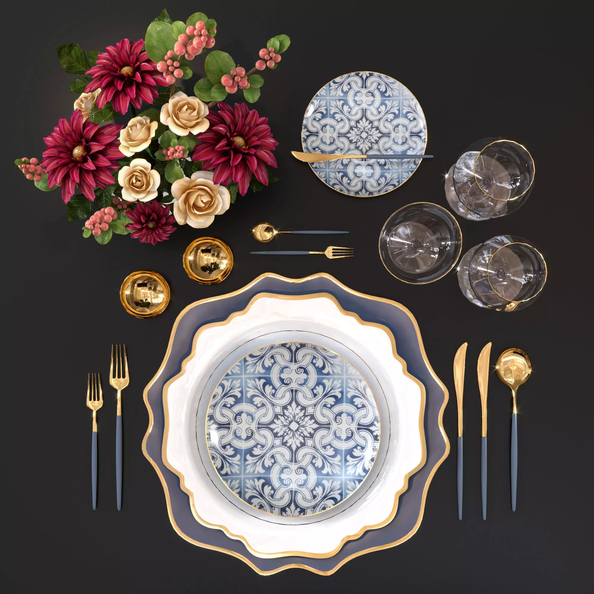 table setting 3D model_0