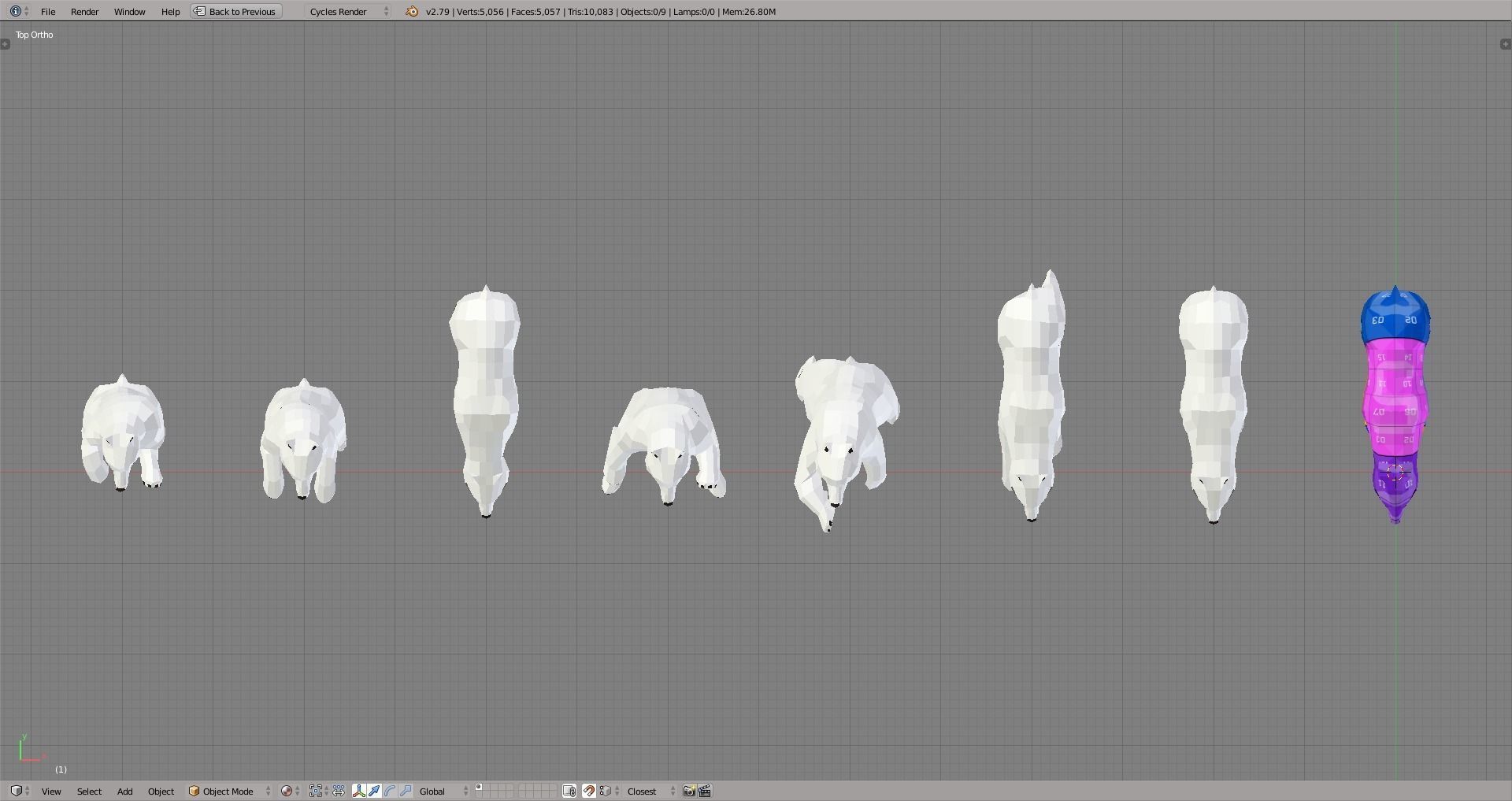 Polar Bear Low-poly 3D model_3