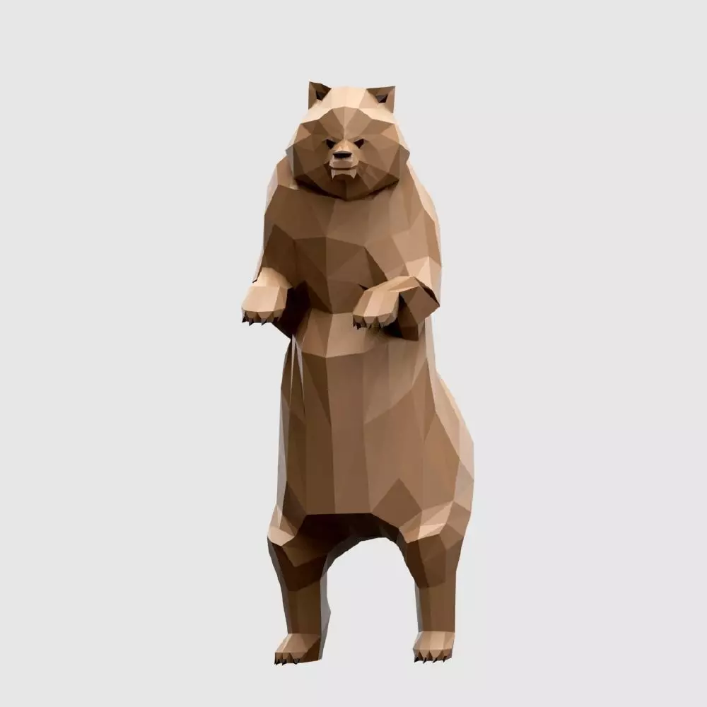 Grizzly Bear Low-poly 3D model