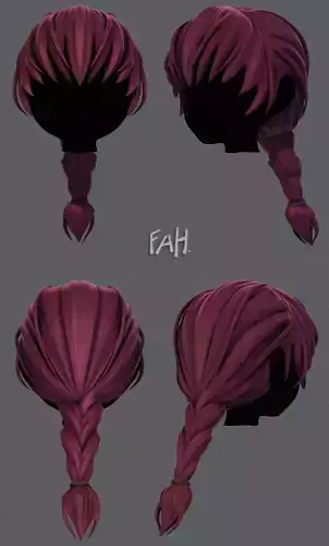 3D Hair style for girl V32