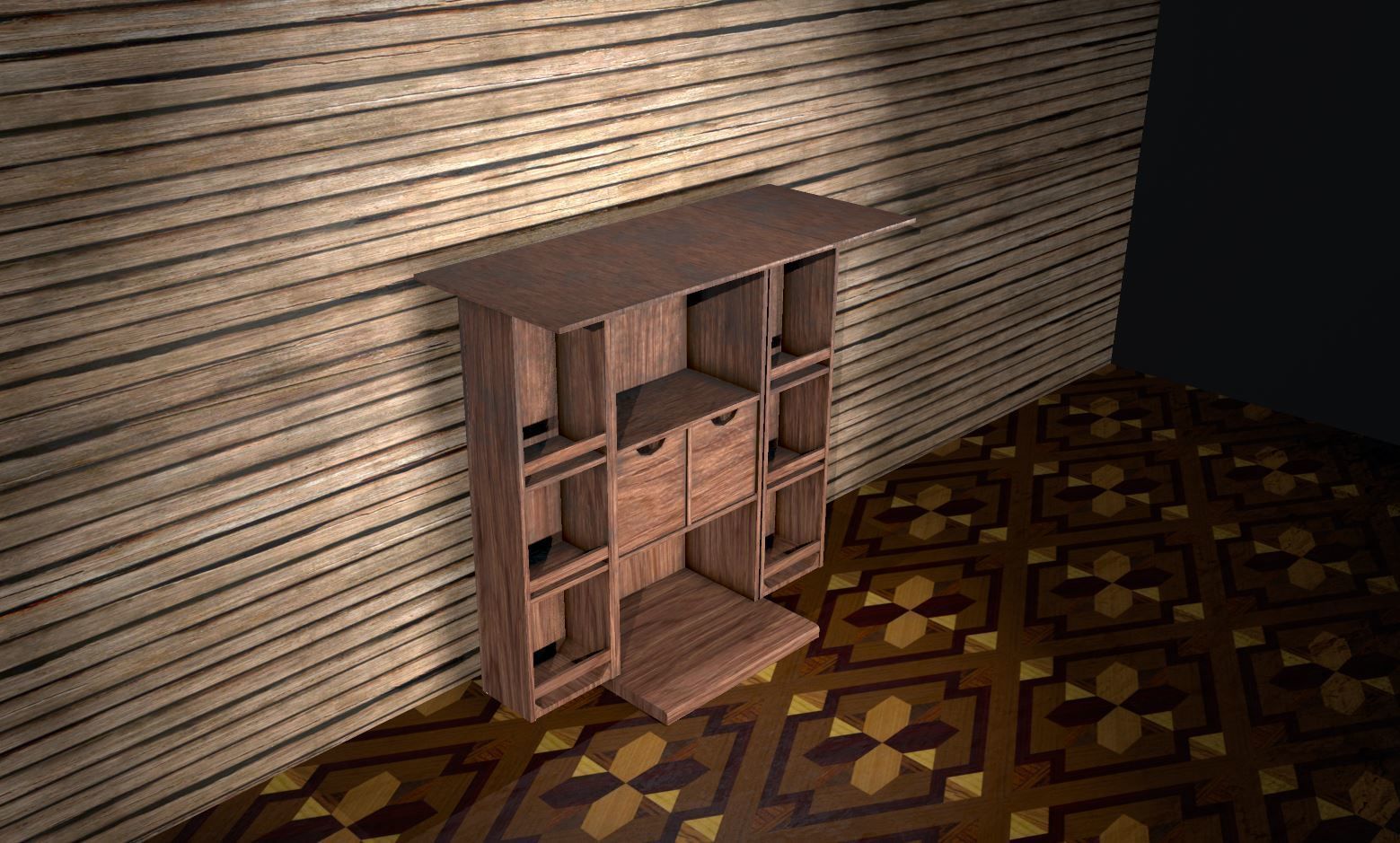 Dining Room - Bar Table Furniture Low poly 3d Model Low-poly 3D model_6