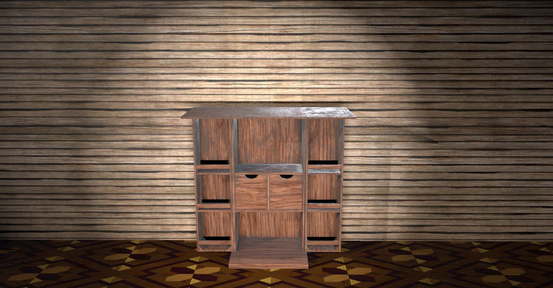 Dining Room - Bar Table Furniture Low poly 3d Model Low-poly 3D model_4