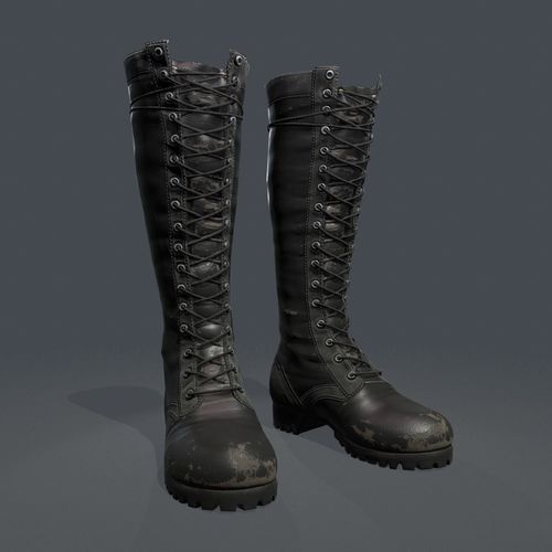 Leather Boots  Low-poly 3D model