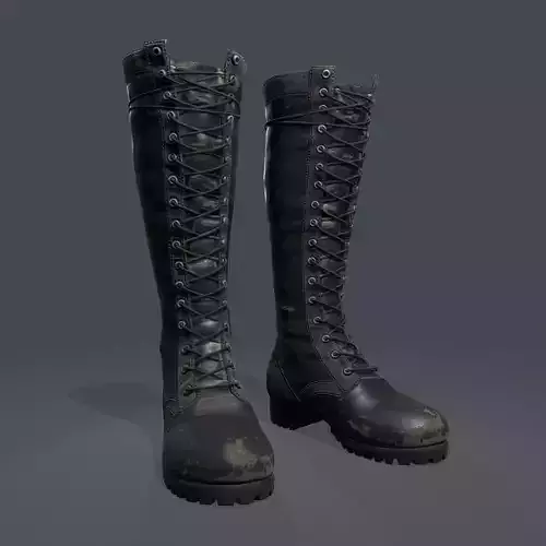 Leather Boots  Low-poly 3D model