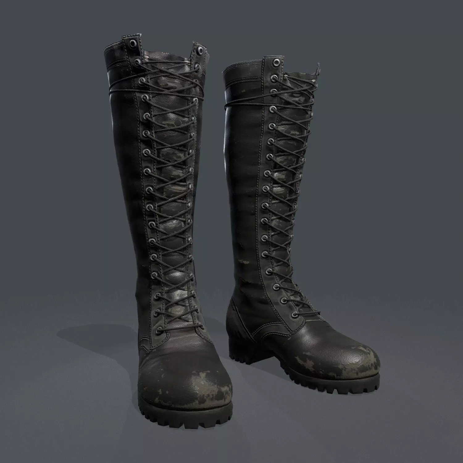 Leather Boots  Low-poly 3D model_0