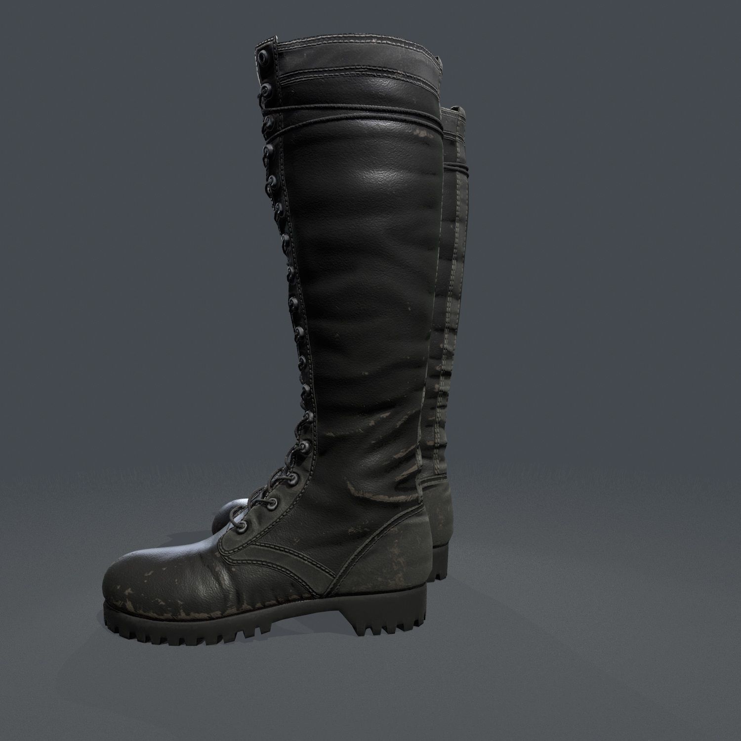 Leather Boots  Low-poly 3D model_7