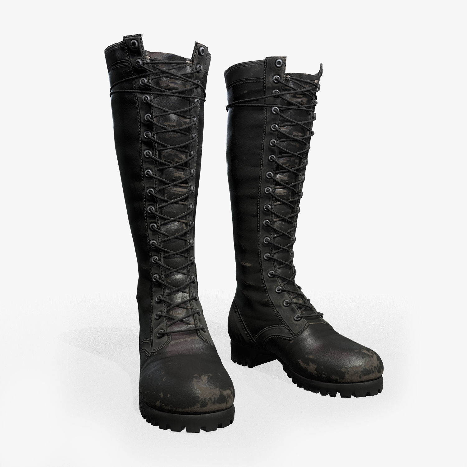 Leather Boots  Low-poly 3D model_2