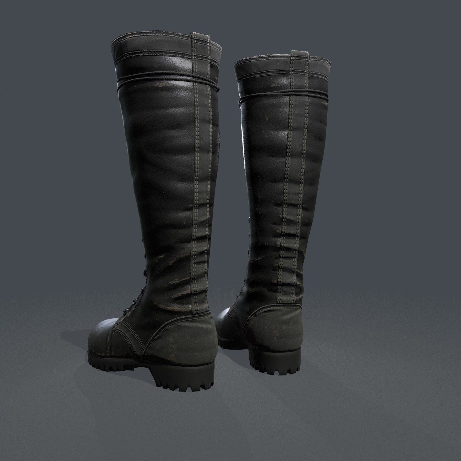 Leather Boots  Low-poly 3D model_6