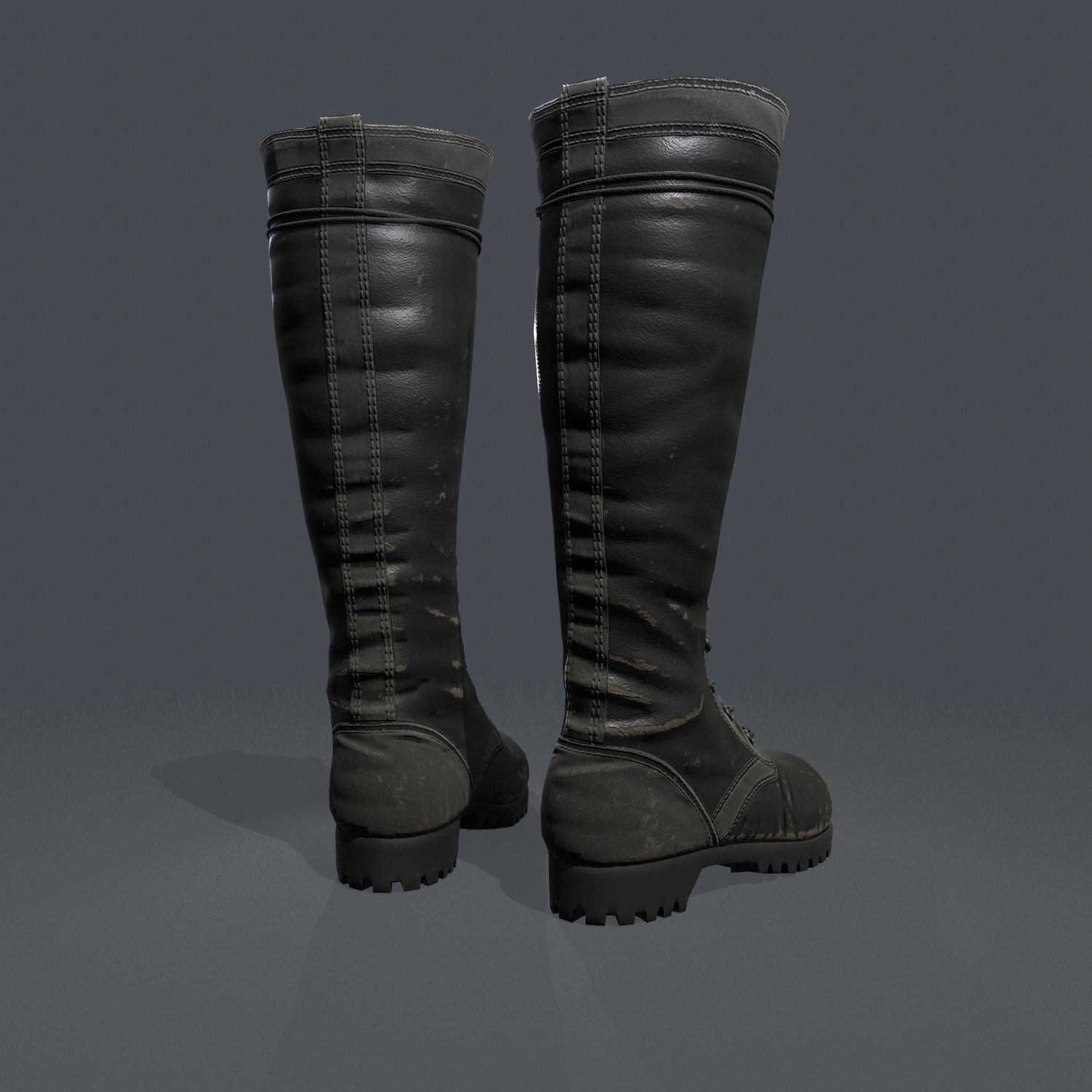 Leather Boots  Low-poly 3D model_5