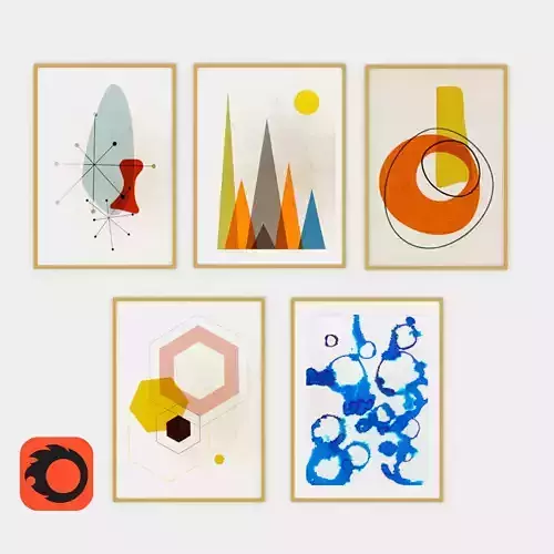 Geometric Mountain Art