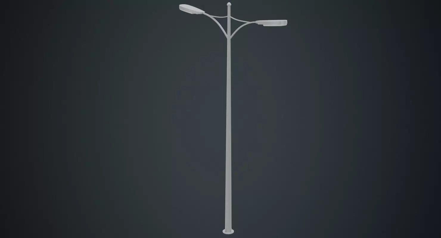 Street Light 6A Low-poly 3D model_0