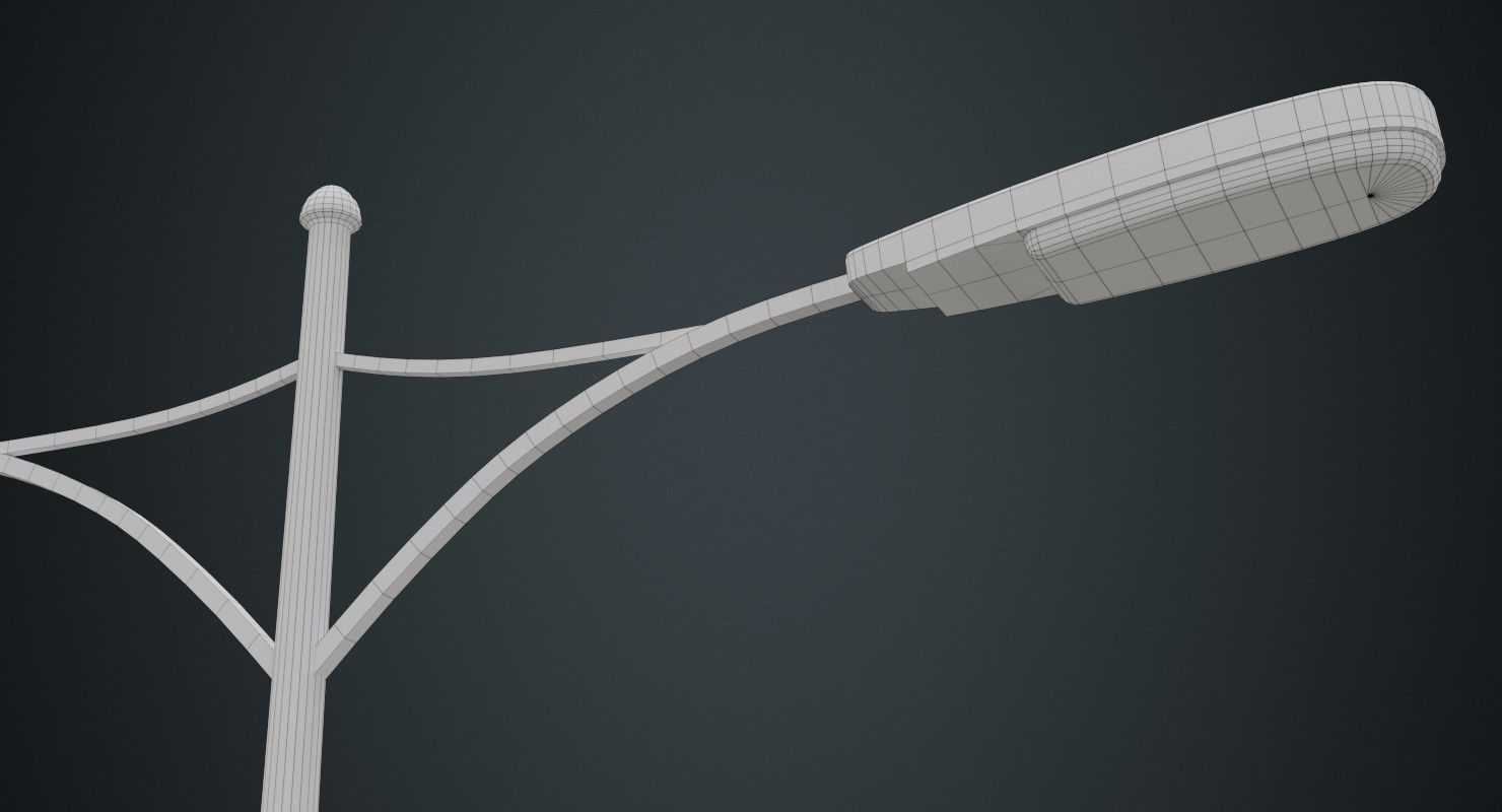 Street Light 6A Low-poly 3D model_7