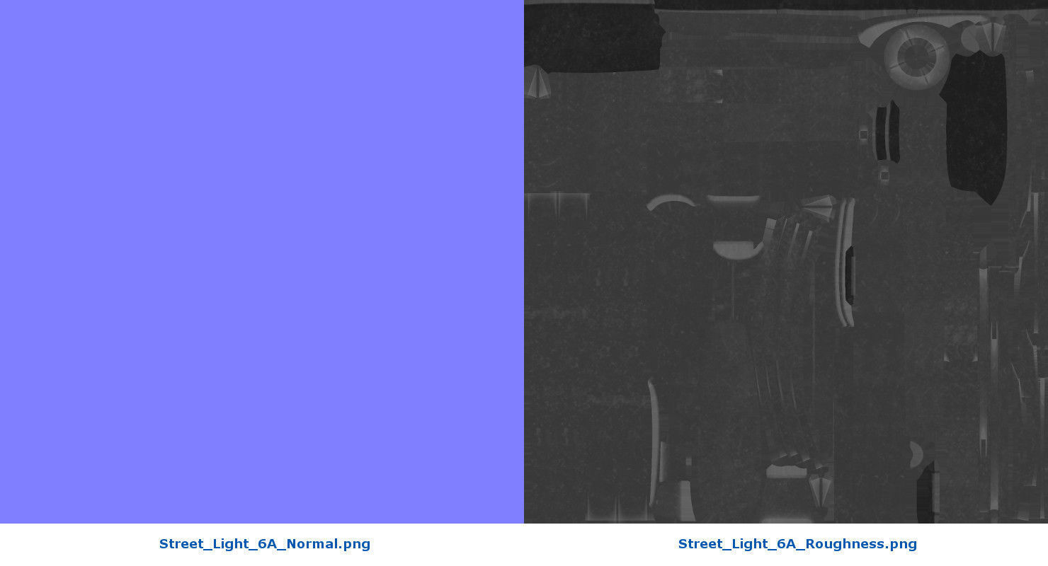 Street Light 6A Low-poly 3D model_10