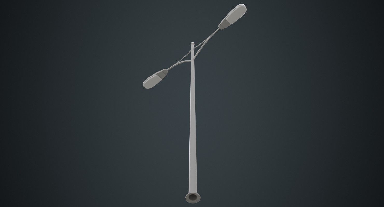 Street Light 6A Low-poly 3D model_4