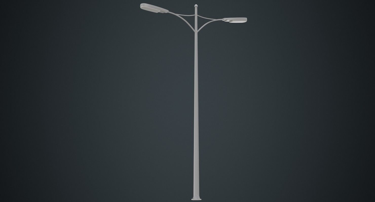 Street Light 6A Low-poly 3D model_3