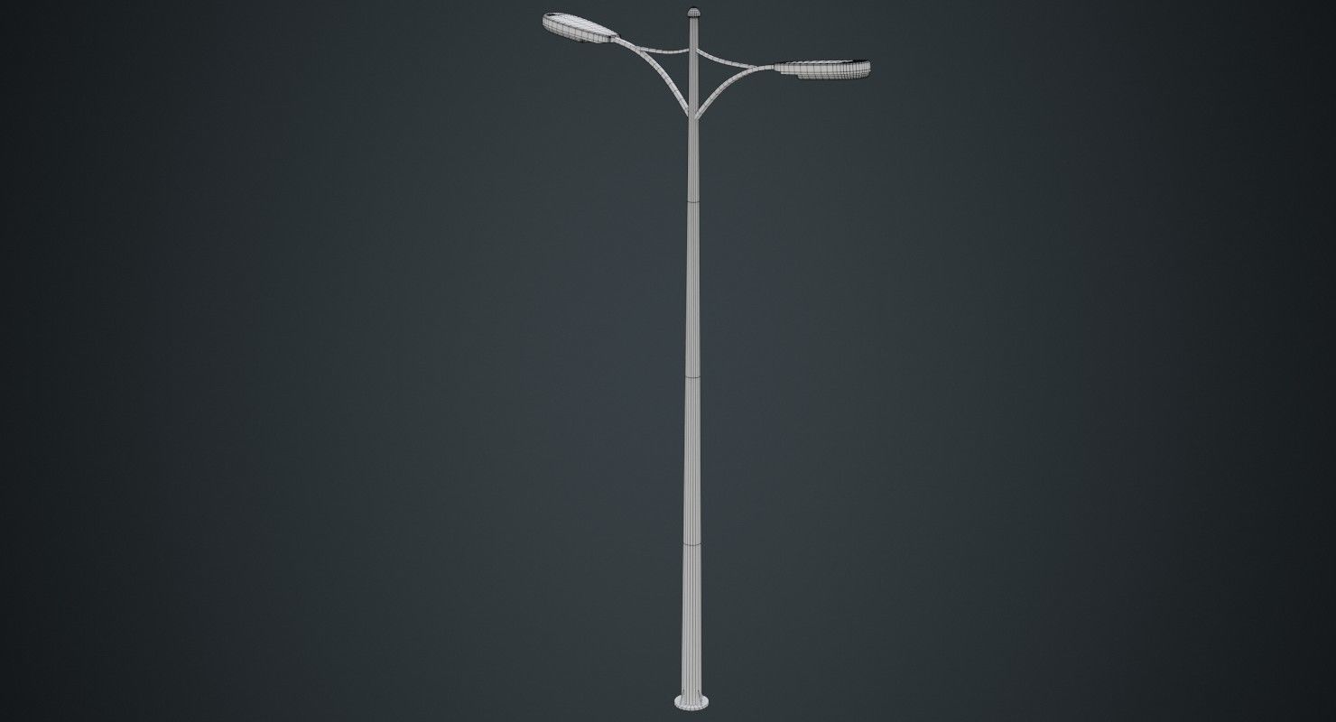Street Light 6A Low-poly 3D model_6