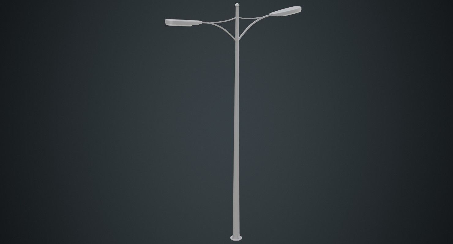 Street Light 6A Low-poly 3D model_1