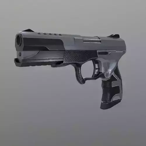 Handgun Low poly gun Low-poly 3D model