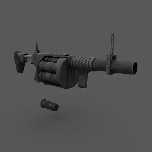 Grenade Launcher Low-poly 3D model