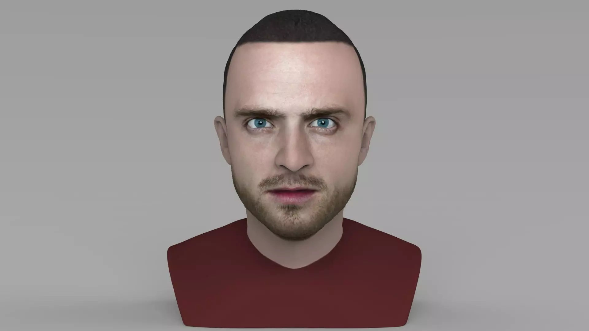 Jesse Pinkman Breaking Bad bust ready for full color 3D printing 3D print model