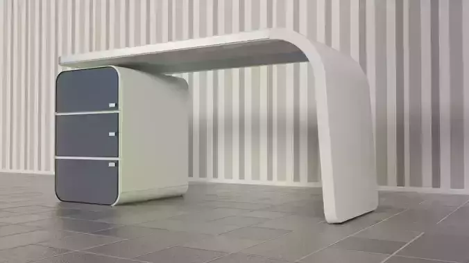 desk modern 3D model | CGTrader