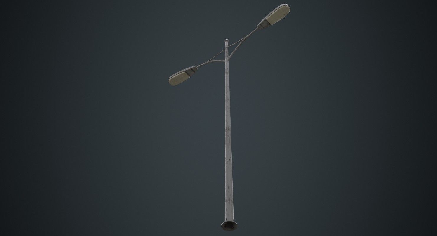 Street Light 6B Low-poly 3D model_4