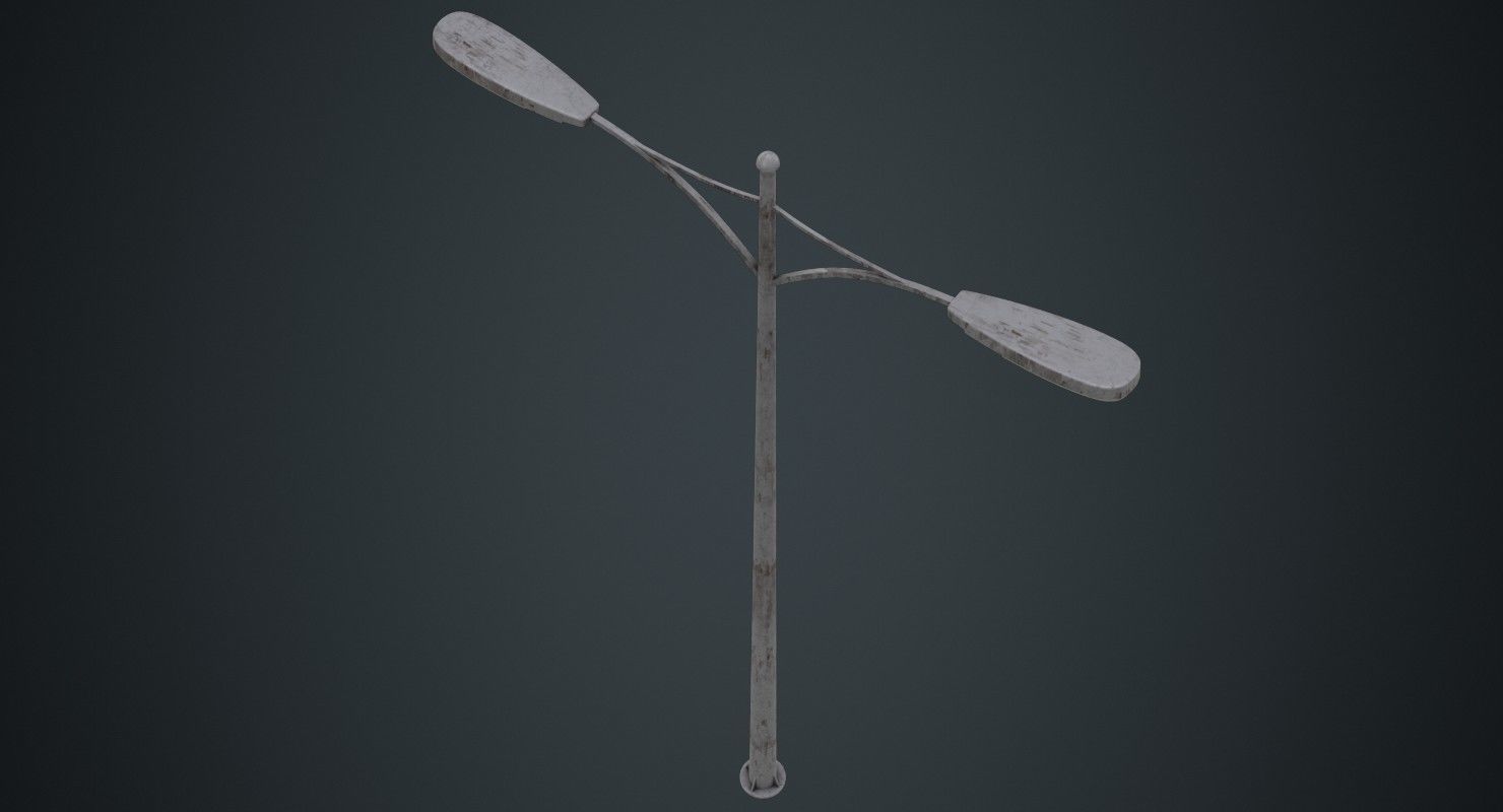 Street Light 6B Low-poly 3D model_2
