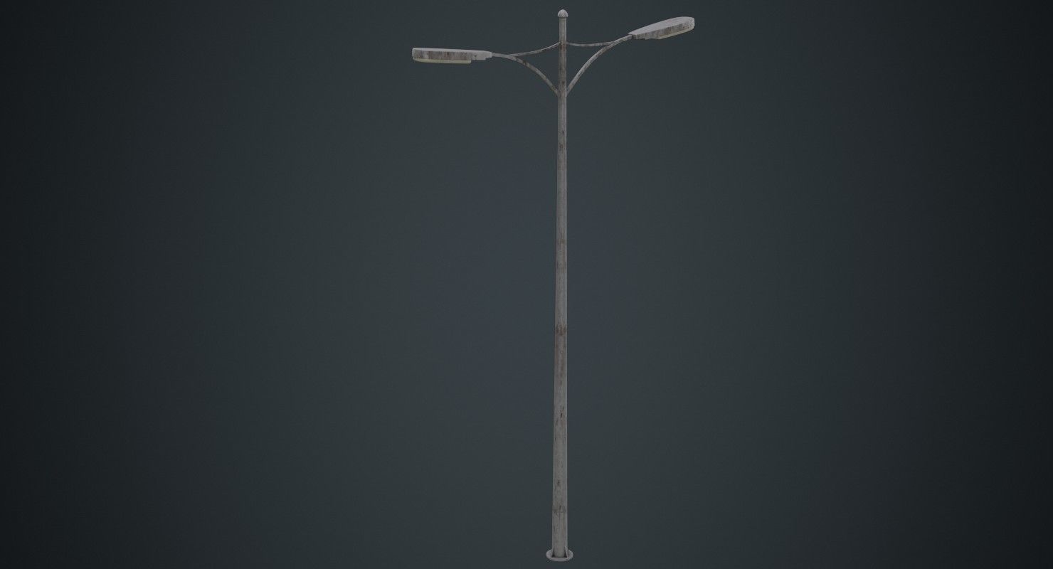 Street Light 6B Low-poly 3D model_1