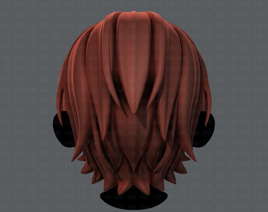 3D Hair style for boy V32 Low-poly 3D model_5