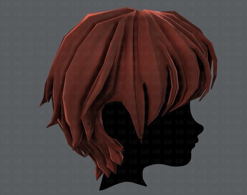 3D Hair style for boy V32 Low-poly 3D model_19