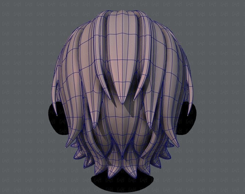 3D Hair style for boy V32 Low-poly 3D model_13