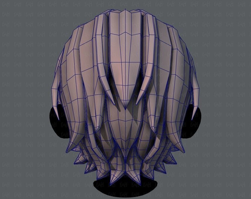 3D Hair style for boy V32 Low-poly 3D model_29