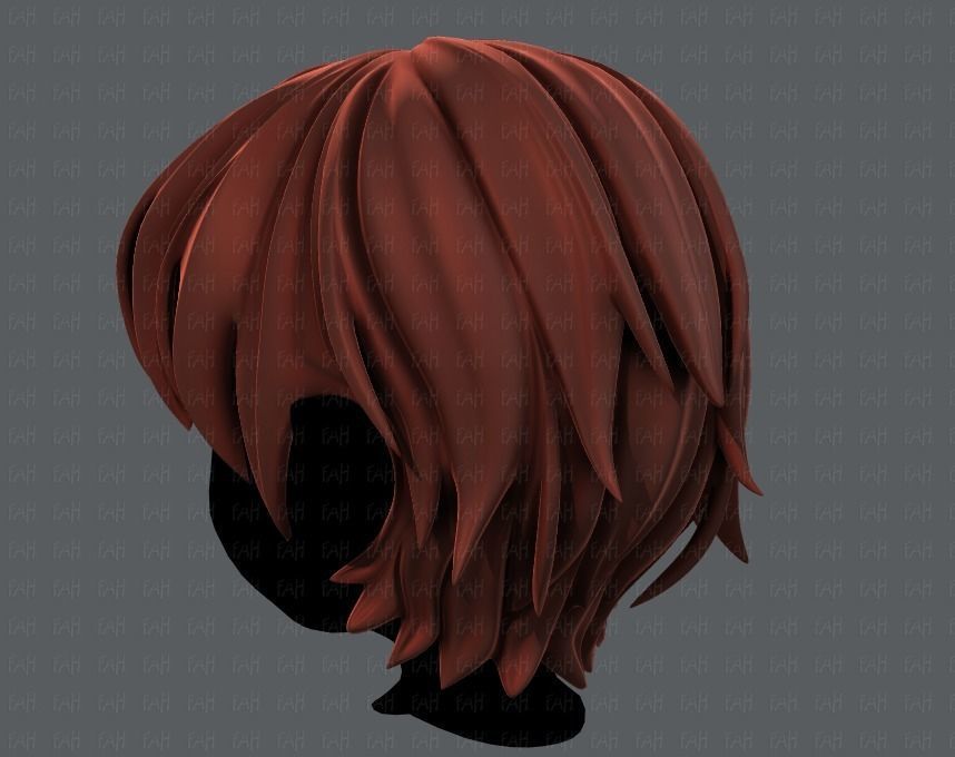 3D Hair style for boy V32 Low-poly 3D model_6
