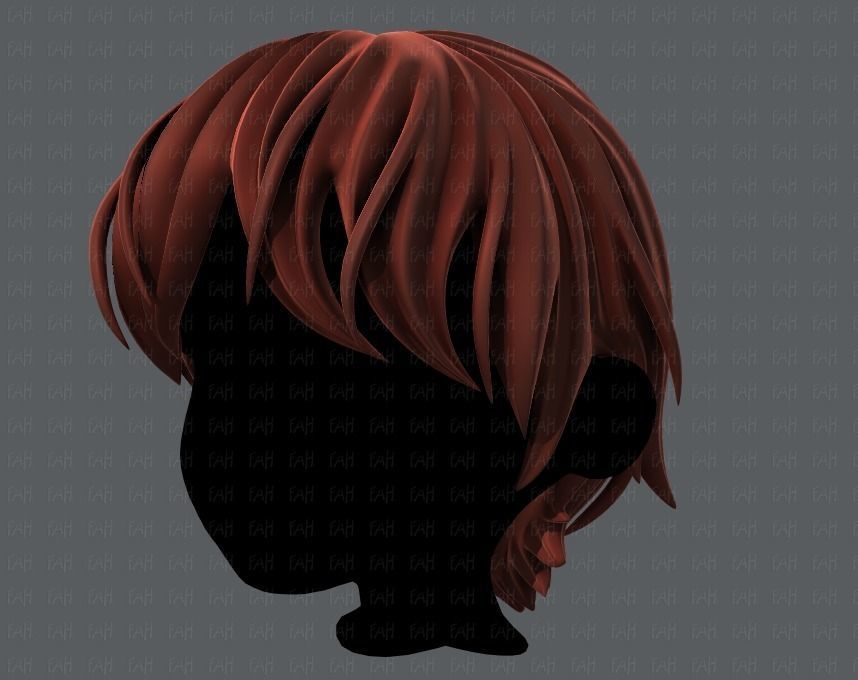 3D Hair style for boy V32 Low-poly 3D model_8