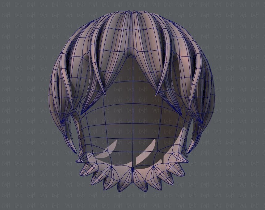 3D Hair style for boy V32 Low-poly 3D model_38