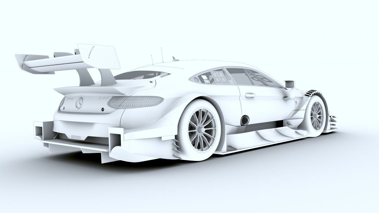 DTM AMG C63 2017 Maro Engel Silberpfeil 3D model_14