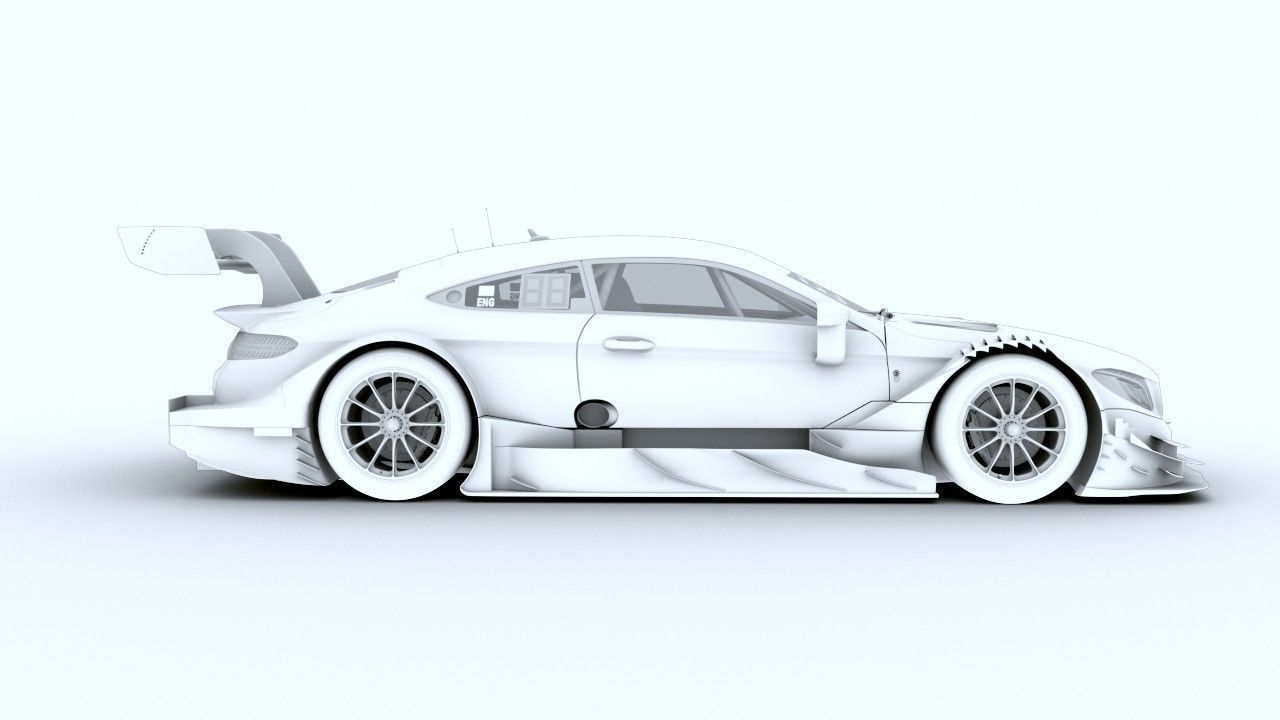 DTM AMG C63 2017 Maro Engel Silberpfeil 3D model_15