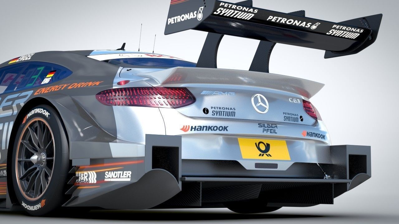 DTM AMG C63 2017 Maro Engel Silberpfeil 3D model_7