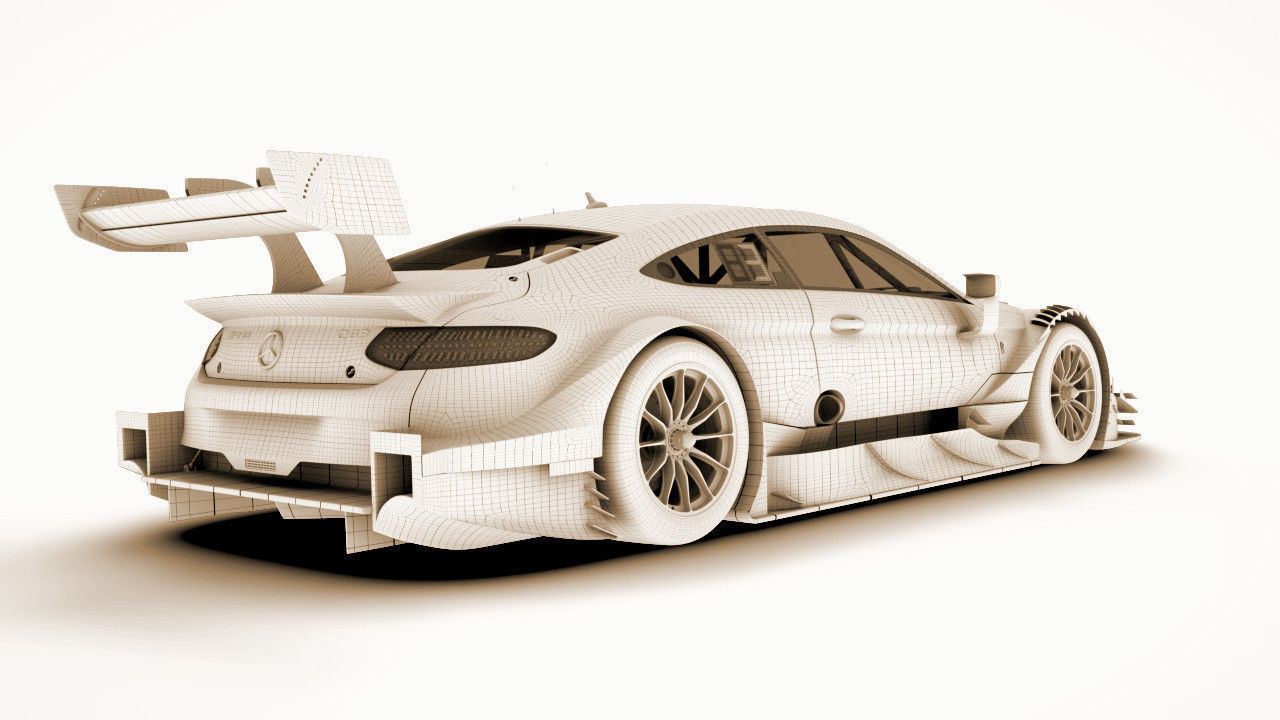 DTM AMG C63 2017 Maro Engel Silberpfeil 3D model_18